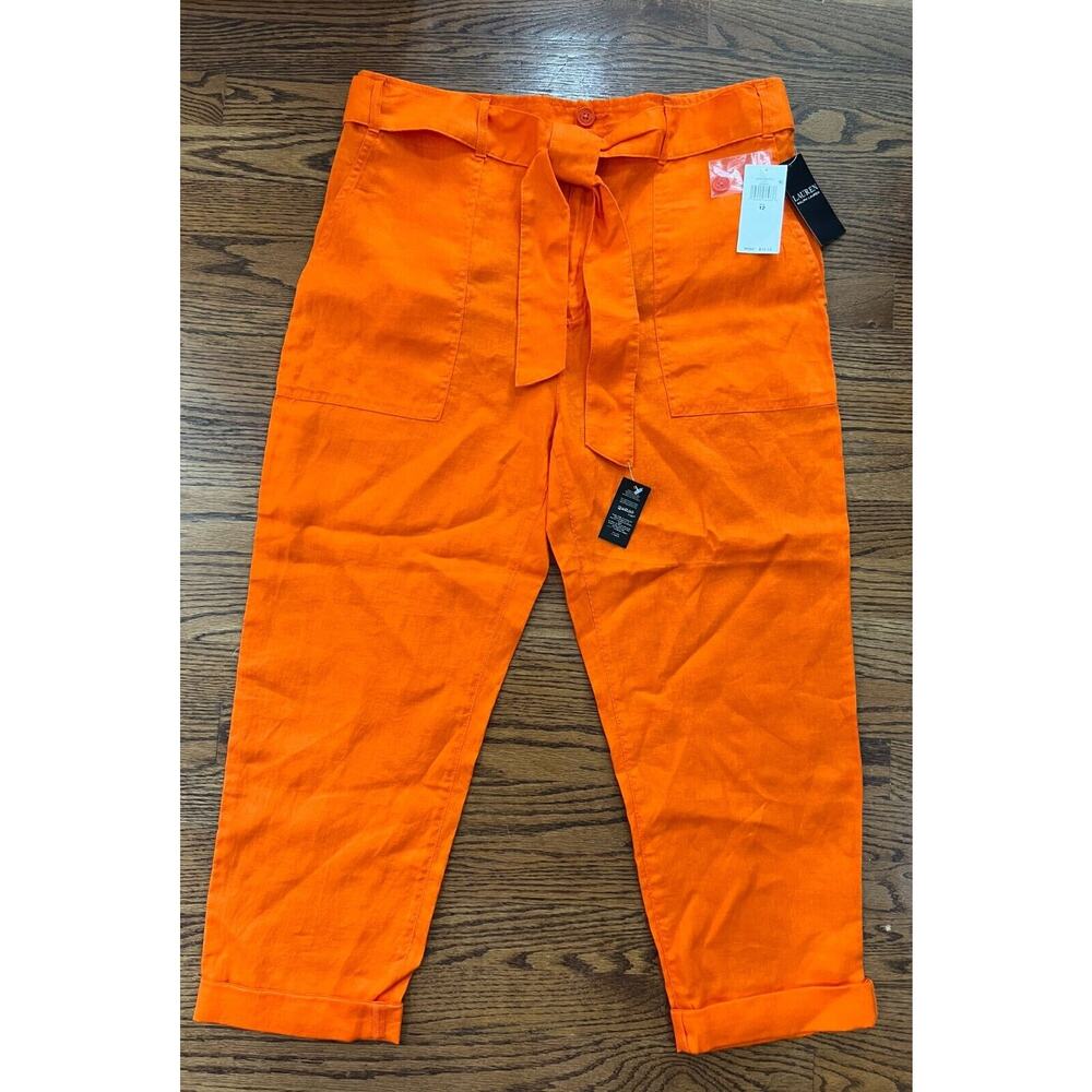 Lauren Ralph Lauren Women's Orange Pants Size 12 NWT $100 - Picture 10 of 16